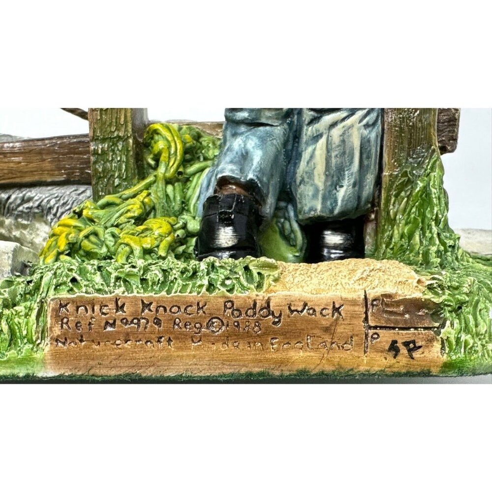 NATURECRAFT KNICK KNACK PADDY WACK Dog Bone #979 Black Americana England 1988 - Picture 8 of 12